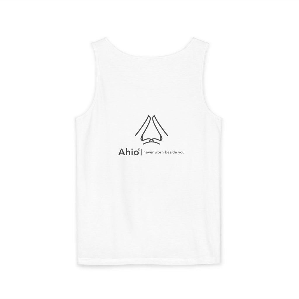 Ahio Tank Top — Minimal Hand Sign Graphic Cotton Tank