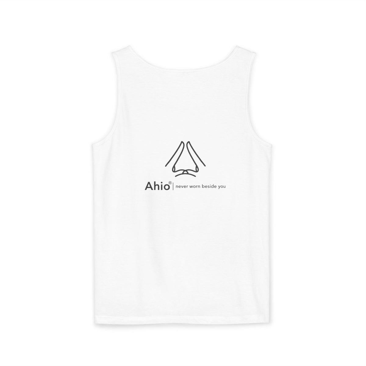 Ahio Tank Top — Minimal Hand Sign Graphic Cotton Tank